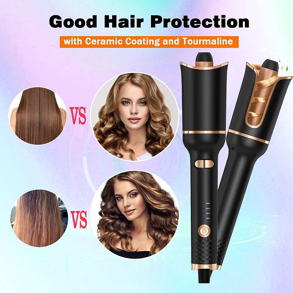 Thumbnail: Automatic Hair Curler Ceramic Curling Irons Wand Rotating Curling Wand Electric 
