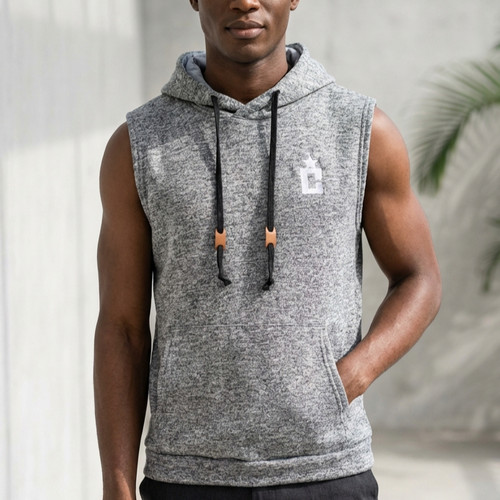 Mens Sleeveless Hoodie | Igbo Couture