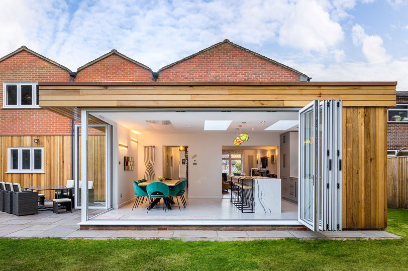 Cedar-Clad Ground Floor Extension with Bifolds