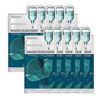 Máscara de Madecassoside Mediheal 🌿 – ajuda na regeneração e acalma irritações.