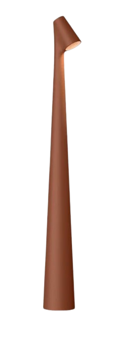terracotta thin tall table lamp