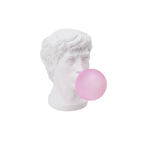 Bust blowing bubble gum lamp