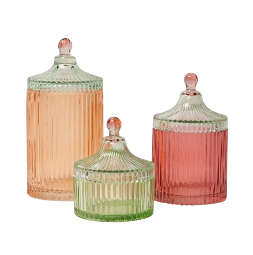 Candy stripe jars