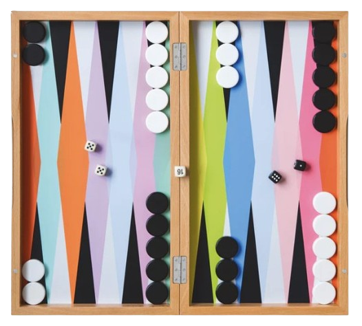 Colorful backgamon board