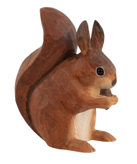 Hand carved wooden squirrel