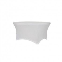 Miniature : Table ronde 150cm Ø avec lycra  blanc