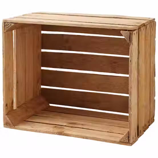 Caisse en bois naturel