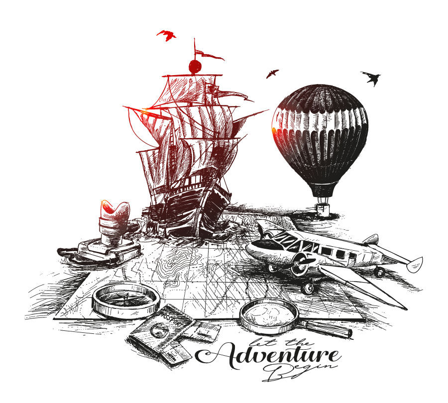 3D Adventure Kroki Duvar Kağıdı | Full Hd Mimar Çizimleri Duvar Kağıtları