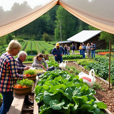 Farm with vegtable and visiters.jpg
