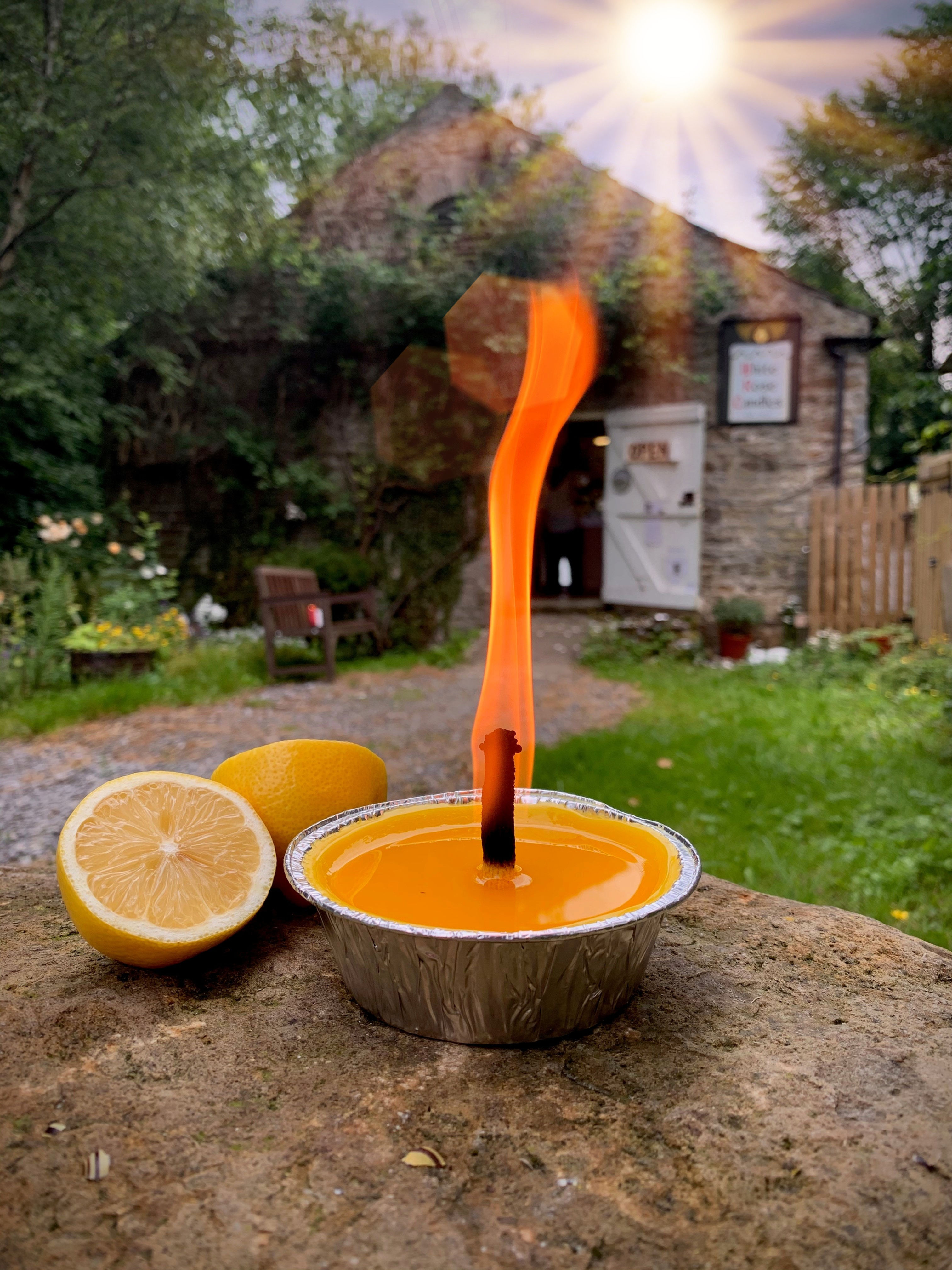 Citronella outdoor candle