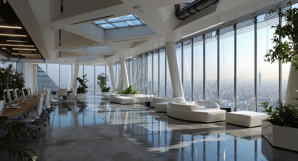 Interior architect project in Belgrade showing modern workspace and residential interior with premium European furniture by Zios Studio