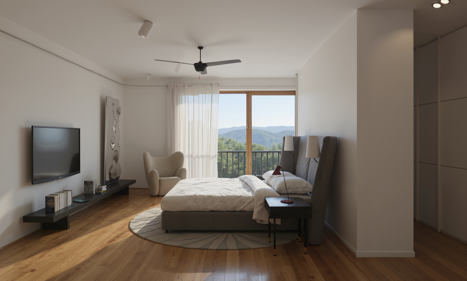 Interior architect project in Belgrade showing modern workspace and residential interior with premium European furniture by Zios Studio