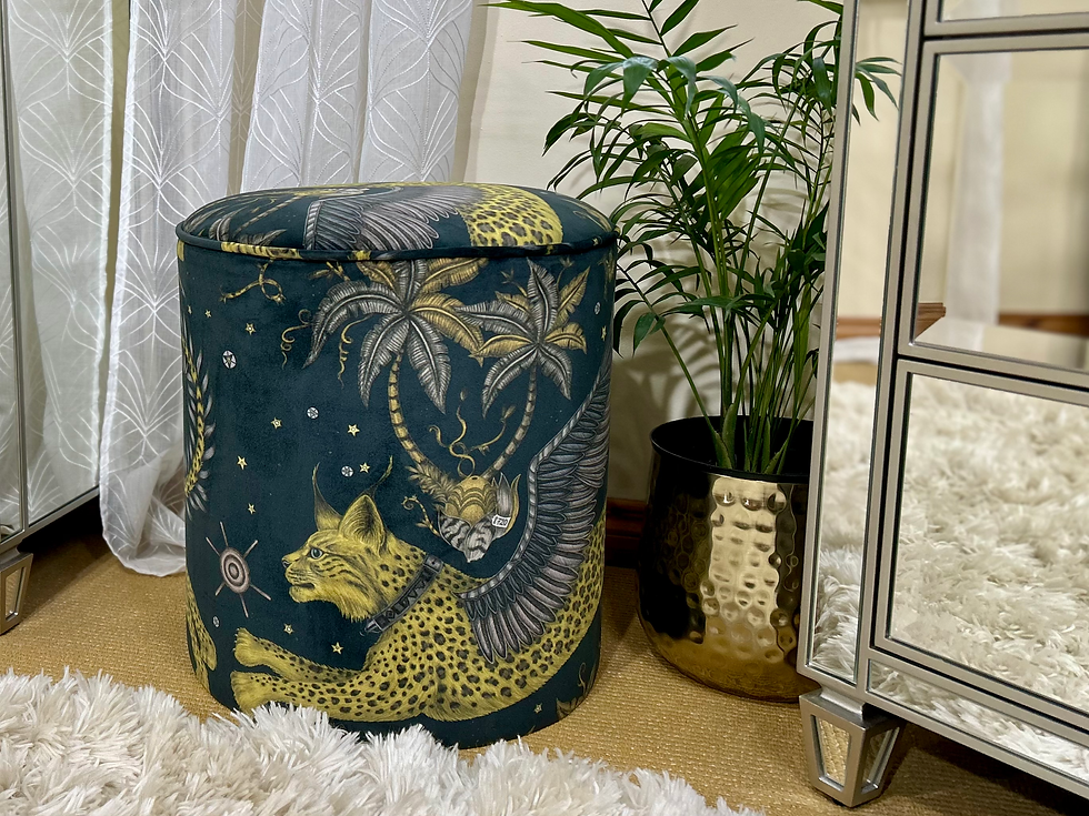Thumbnail: Charcoal Lynx pouffe