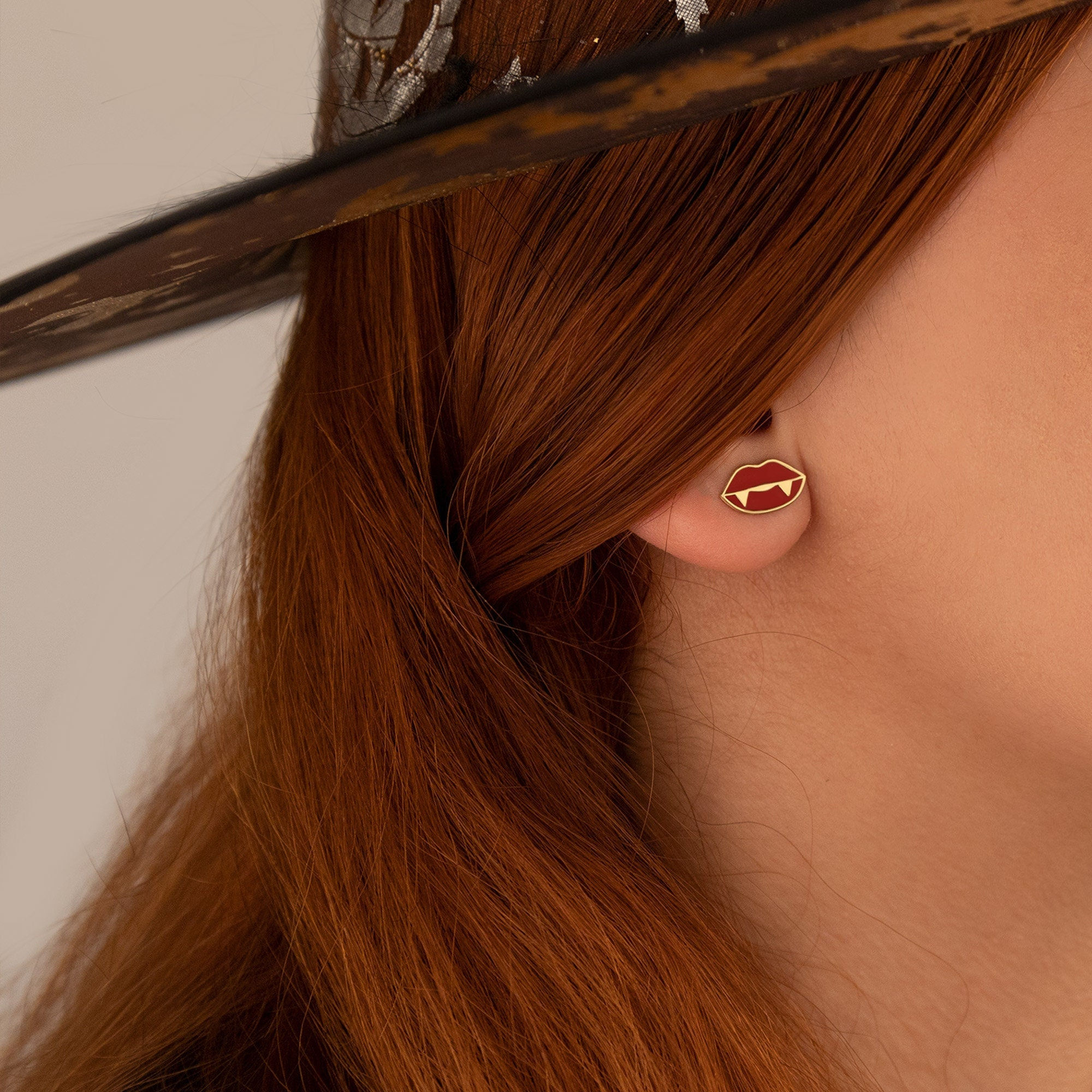Vampire Lips Earrings