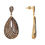 Thumbnail: Vortex Teardrop Earring Chocolate Cz