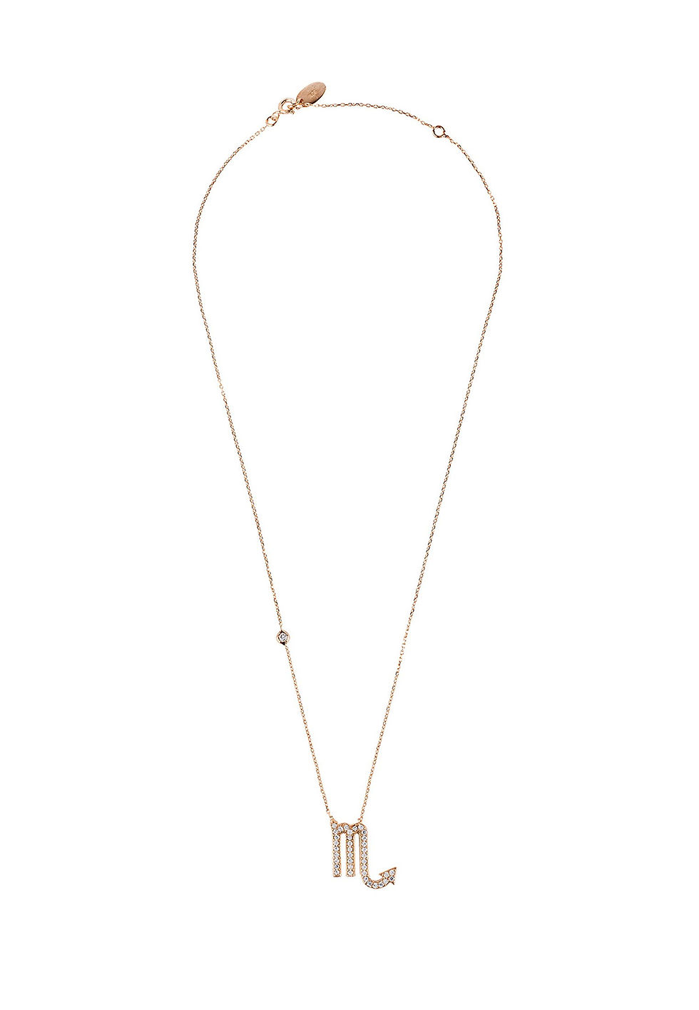 Thumbnail: Zodiac Star Sign Pendant Necklace Rose Gold Scorpio
