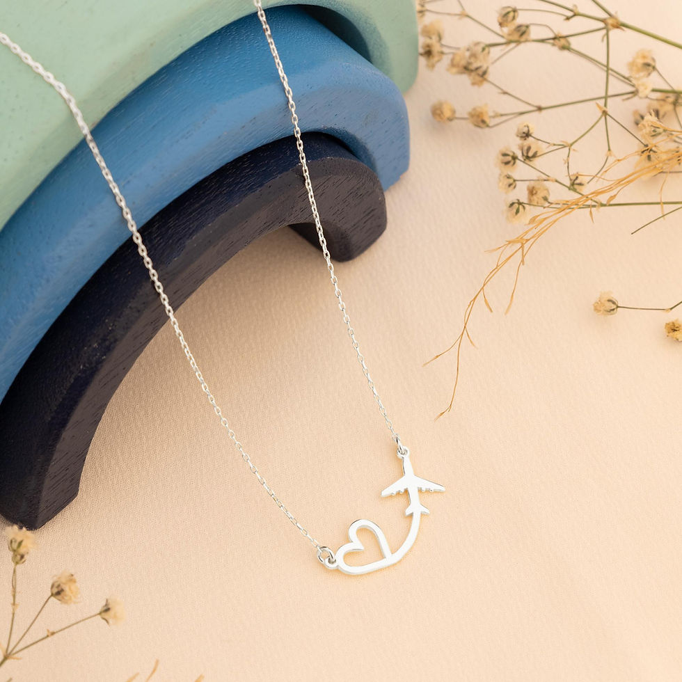 Thumbnail: Heart & Airplane Necklace