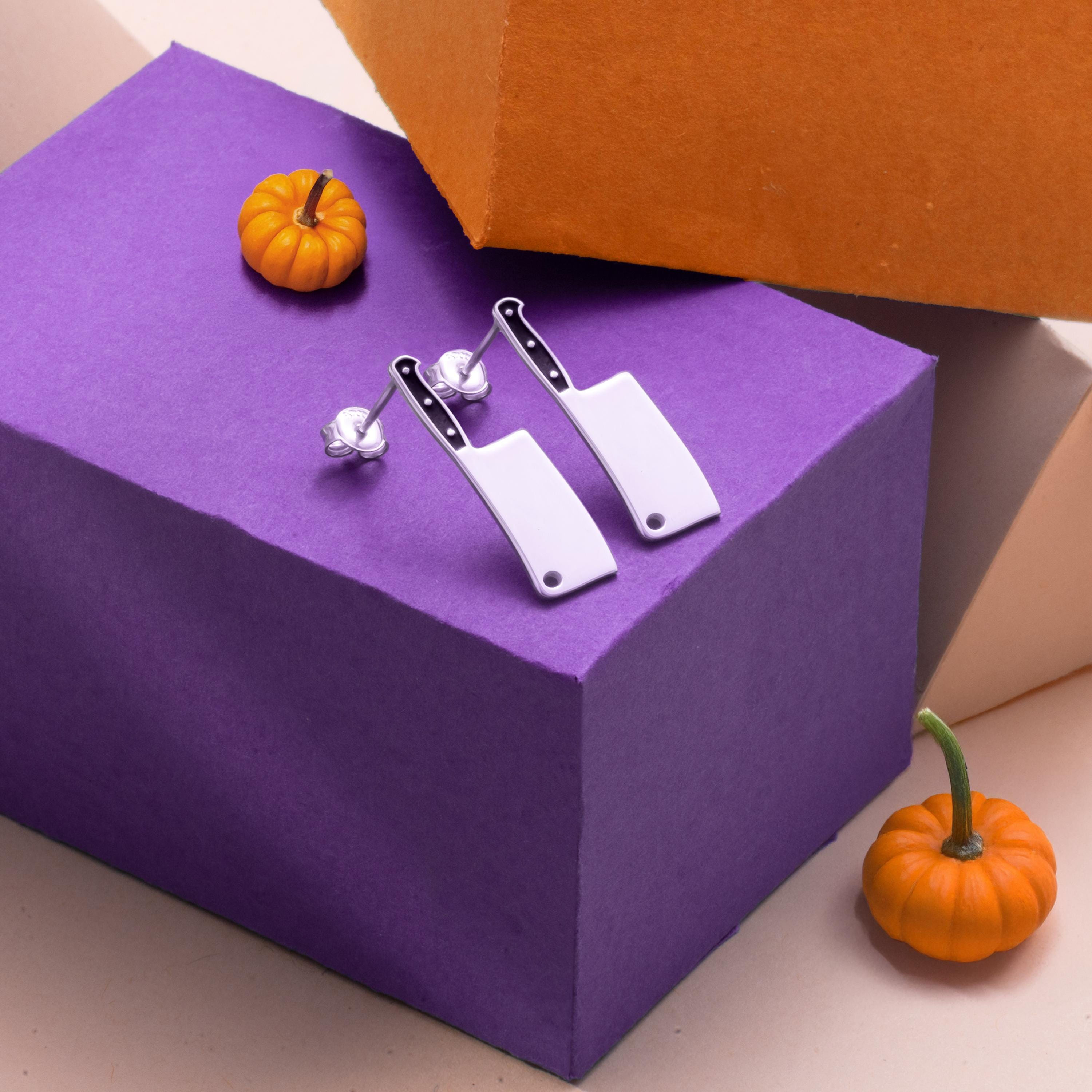 Halloween Spooky Cleaver Earrings