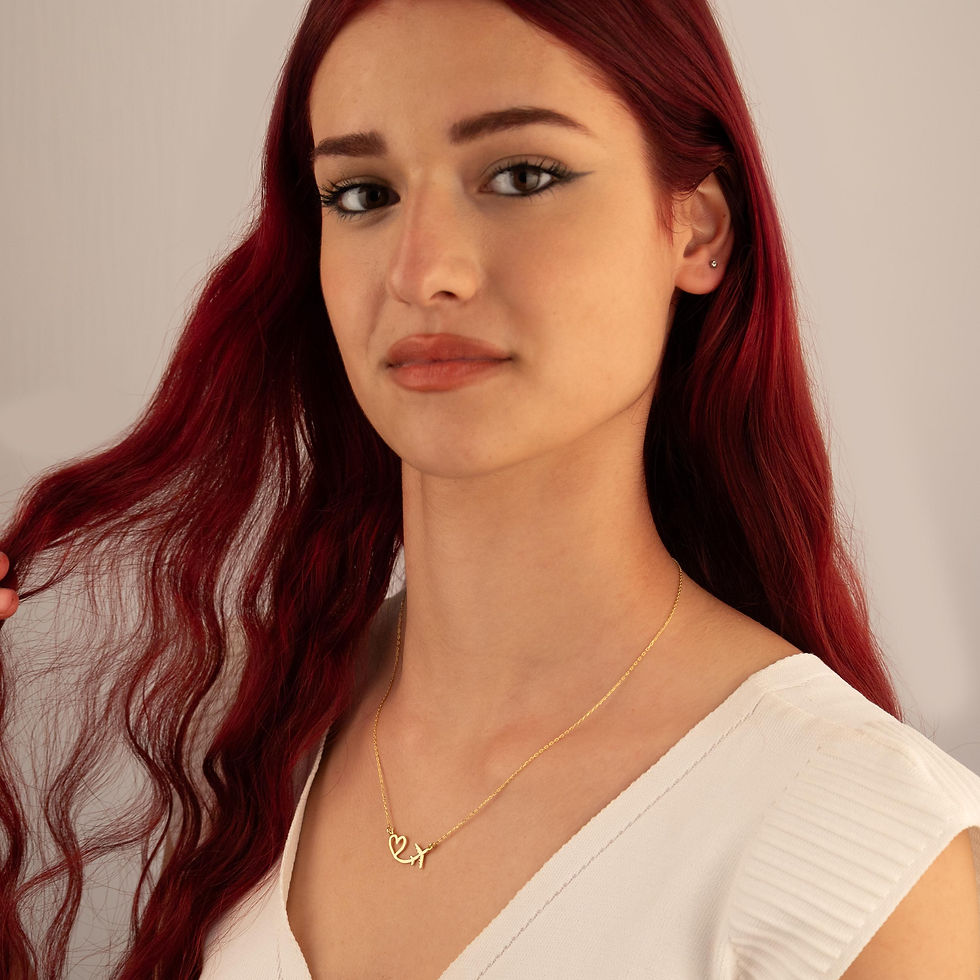 Thumbnail: Heart & Airplane Necklace