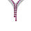 Thumbnail: Baroness Statement Necklace Ruby Silver