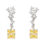 Thumbnail: Diana Lemon Topaz Drop Earrings Silver