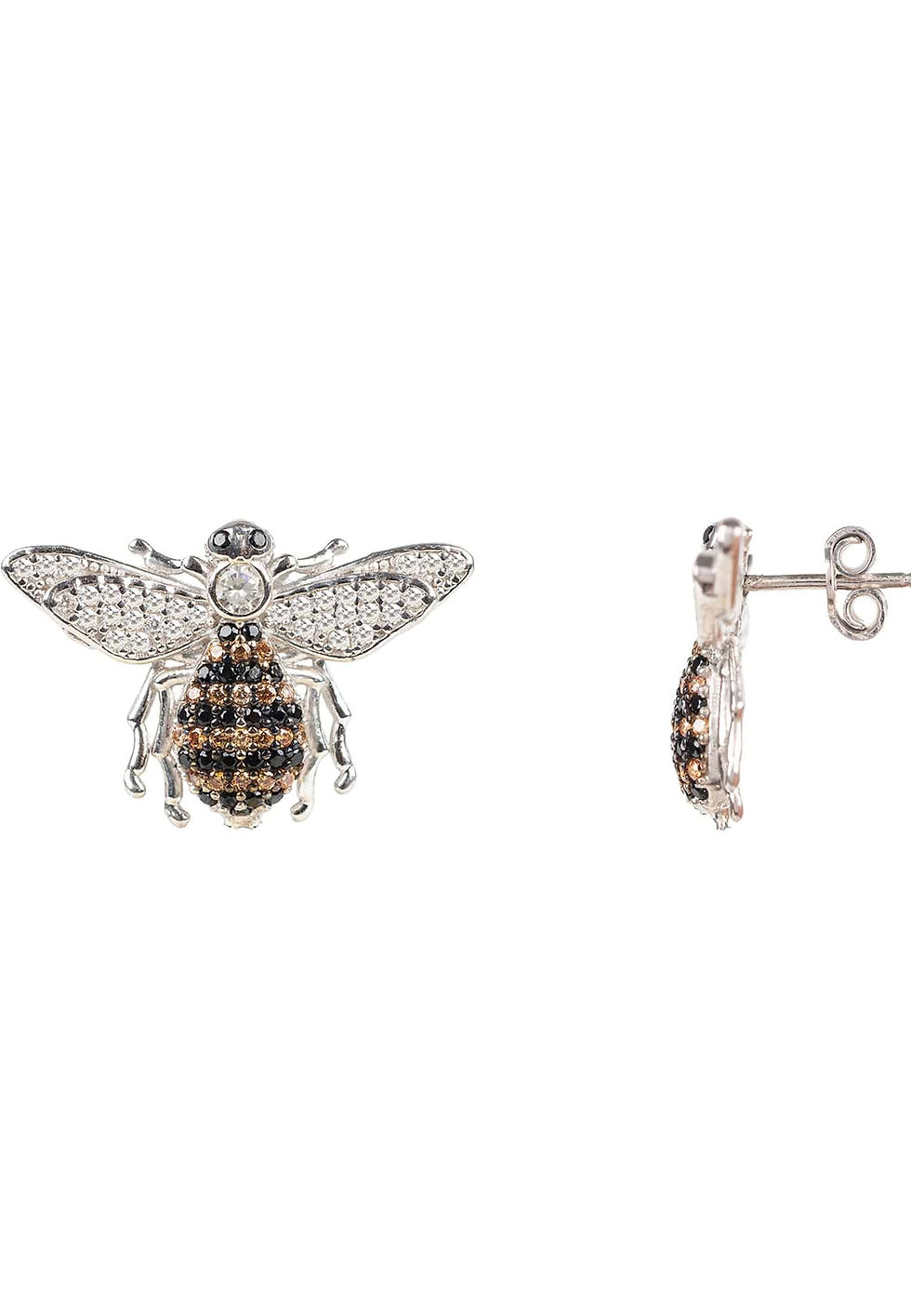Thumbnail: Honey Bee Stud Earrings Silver