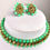 Thumbnail: Mint Green and Bronze Crystal Beaded Choker Necklace Set