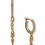 Thumbnail: DKNY Gold Plated Logo Linear Charm Pavé Hoop Earrings