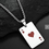 Thumbnail: Ace of Hearts or Ace of Spades Poker Pendant Stainless Steel Necklace
