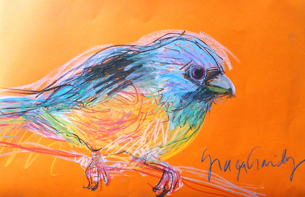 REtrato em pastel oleoso
