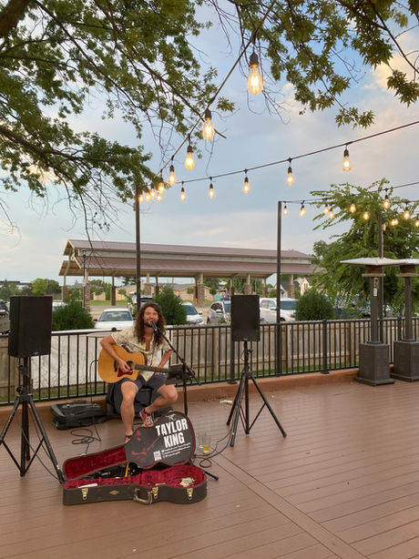 Taylor King playing live music at a restaurant and bar in Ankeny, Iowa.