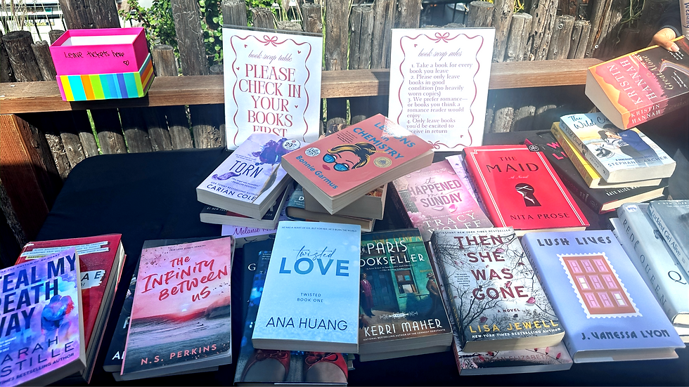 The Fleuria Airstream hosted a book swap for customers to trade books with each other. Photo by Lauren Harvey, Culture OC