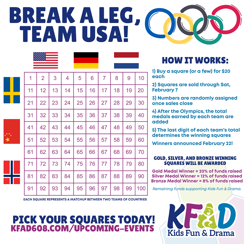 Break a Leg, Team USA Olympics Fundraiser