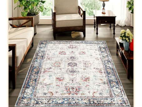 Istana Rugs 3x5 - Multi-Colored Area Rug 3x5 - Kid & Pet Friendly Non Shedding Washable Rug - Foldable Rug Non Slip - Eco-Friendly Bedroom Rugs