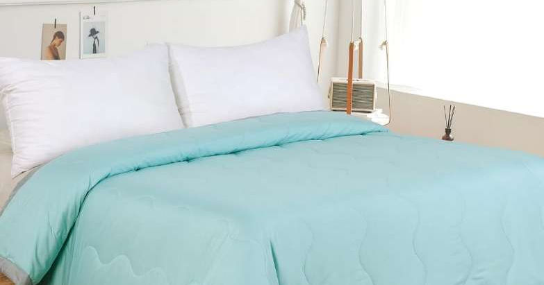 Full Queen Size Lightweight Quilt, Summer Quilt, Summer Comforter, Lightweight Comforter, Ultra-Soft and Breathable, for All Seasons (Green, Full/Queen)