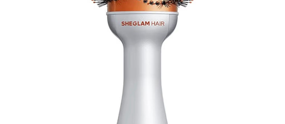 SHEGLAM 4-in-1 Hot Air Brush - Hair Dryer & Styler with 33000 RPM Motor, GLOSS PRO Coating for Shine, 3 Heat Settings, Tangle-Free Ionic Bristles for Frizz-Free Blowouts (US Plug)