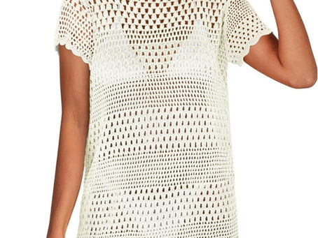 ANRABESS Swimsuit Cover Up for Women 2026 Crochet Bathing Suit Swimwear Mesh Knit Beach Dress Summer Vacation Clothes