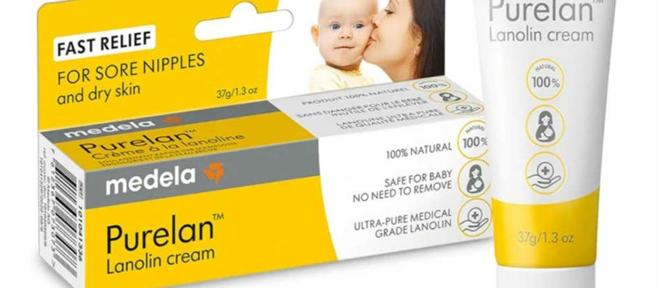 Medela Purelan Lanolin Nipple Cream, Fast Relief for Sore Nipples & Dry Skin During Breastfeeding, Safe for Breastfeeding Baby, Natural, Hypoallergenic, Fragrance-Free, 37g