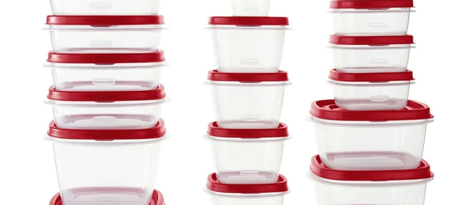Rubbermaid 60-Piece Food Storage Containers with Lids, Microwave and Dishwasher Safe, Red Color, Ideal for Meal Prep and Pantry Storage