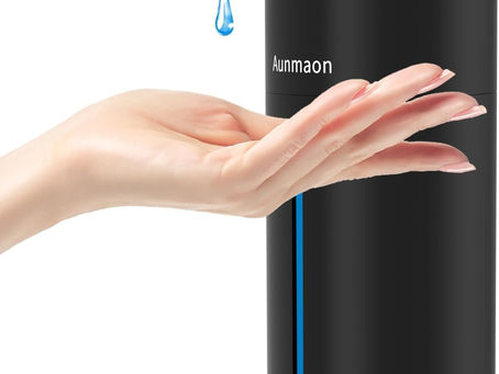 Touchless soap dispenser with adjustable volume and long battery life.