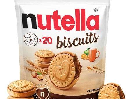 Nutella Biscuits, 20 Count Cookies, Hazelnut Spread with Cocoa, Kids Snacks, 9.7 oz