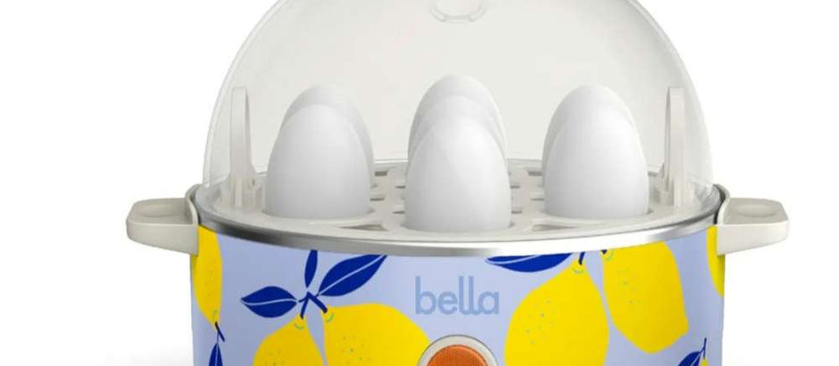 bella Electric Egg Cooker, 7 Eggs Capacity Tray, Single Stack, for Poached, Scrambled, Hard, Medium & Soft Boiled Eggs, Omelets and Steamed Dumplings, Auto Shutoff, 360 Watt, Blue Lemon Drop