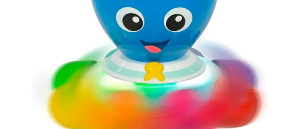 Baby Einstein Ocean Explorers Opus Spin & Sea Suction Toy for Highchair, Lights & Vibrant Colors, Ages 3 Months and up