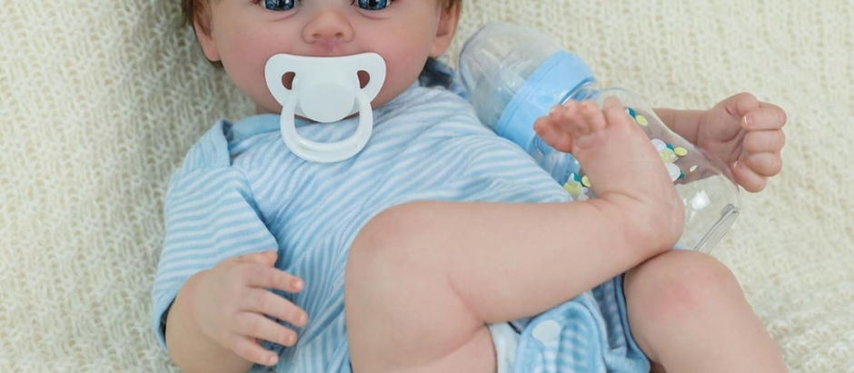 SCOM 18-Inch Reborn Baby Dolls Boy - Realistic Newborn Baby Doll, Lifelike Weighted Soft Body, Adorable Poseable Real Life Doll with Accessories – Gift for Kids Age 3+ & Collectors