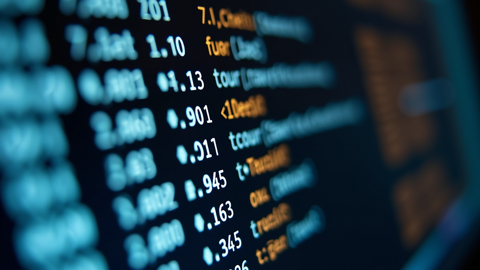 Close-up view of a digital ledger displaying cryptocurrency transactions