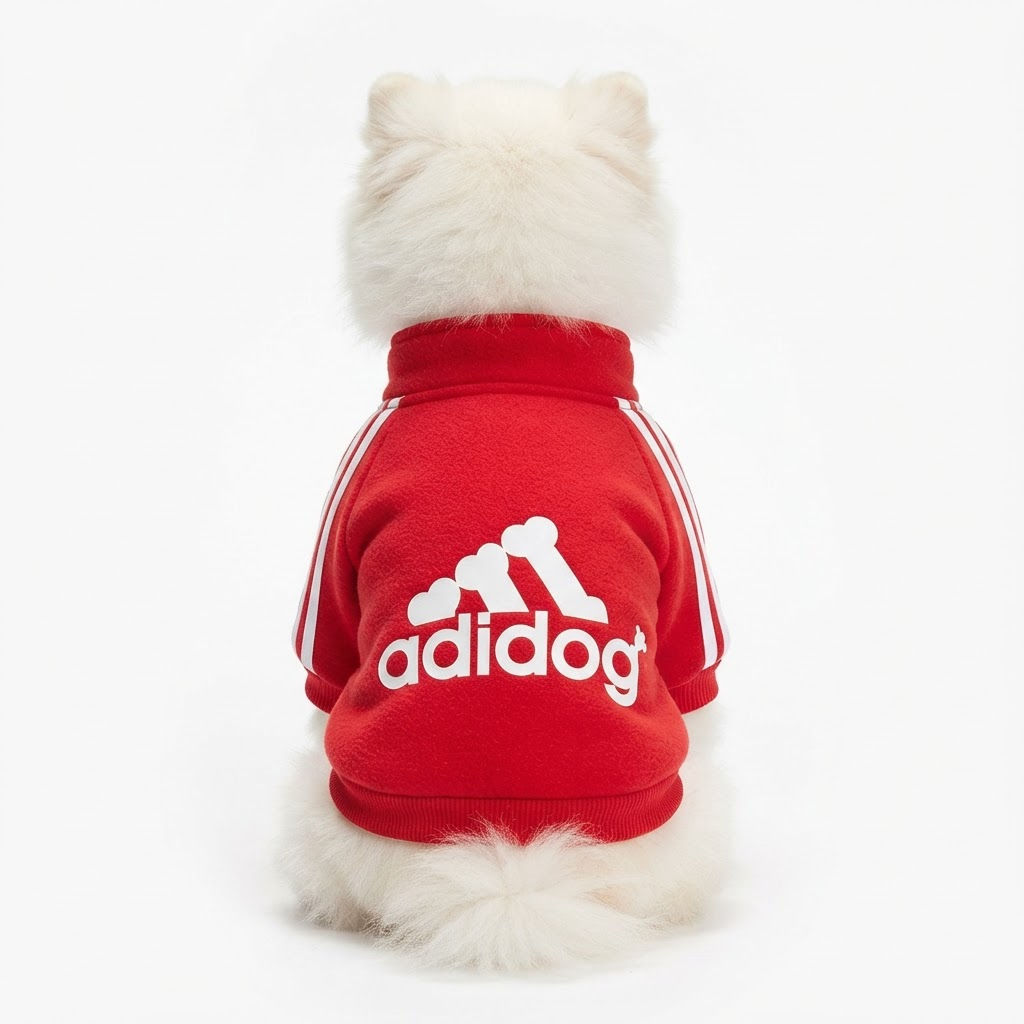Adidog Track Jacket in Red