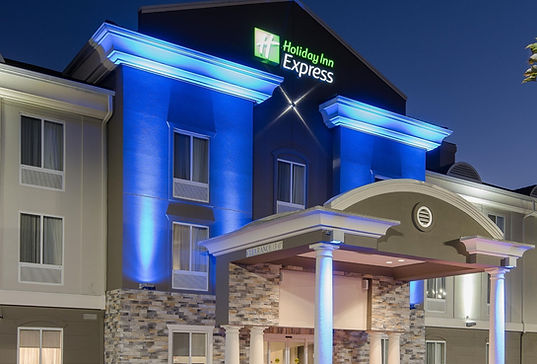 Holiday Inn Express Blue UP lights