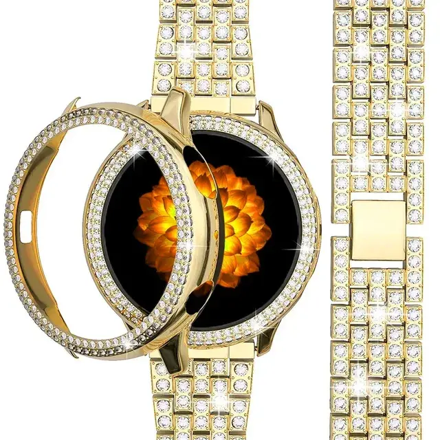 Thumbnail: Strap Case Protector For Samsung Galaxy Watch 6 5 40mm 44mm Metal Bracelet For 