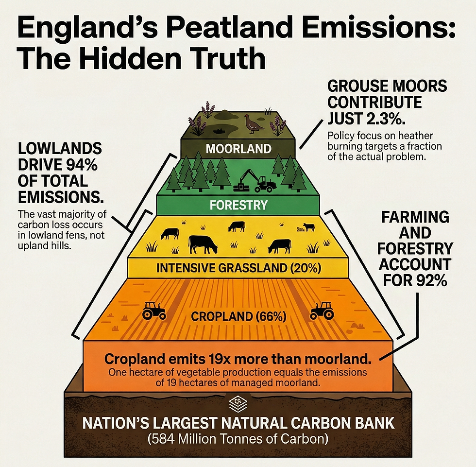 England's Peatland Emissions: Where the Real Problem Lies
