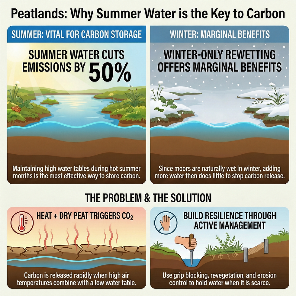 Rewetting: Why Summer Water Levels Are Critical for Peatland Carbon